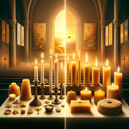 The sacred journey of the Paschal candle, from its role in liturgical celebrations to its transformation into new, sustainable products by BEE Zero Waste.