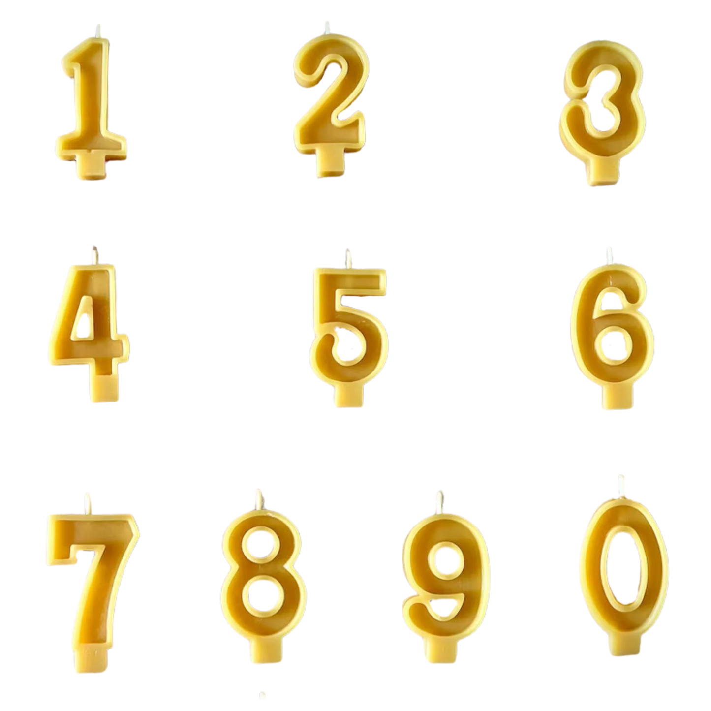 Sustainably Made Beeswax Number Candles for Eco-Friendly Birthday Celebrations