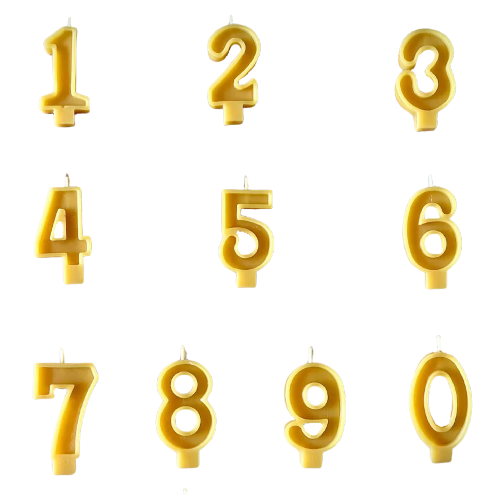 Sustainably Made Beeswax Number Candles for Eco-Friendly Birthday Celebrations