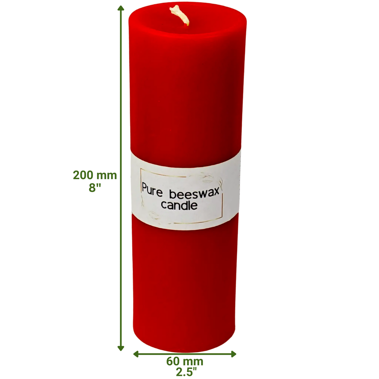 Refined elegant red pillar candles with vermilion shine for sophisticated room atmosphere.