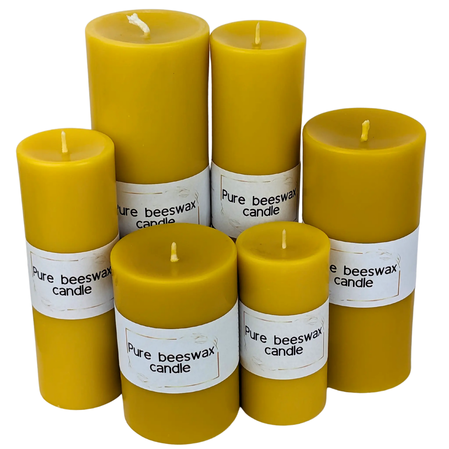 Pure Beeswax Pillar Candles