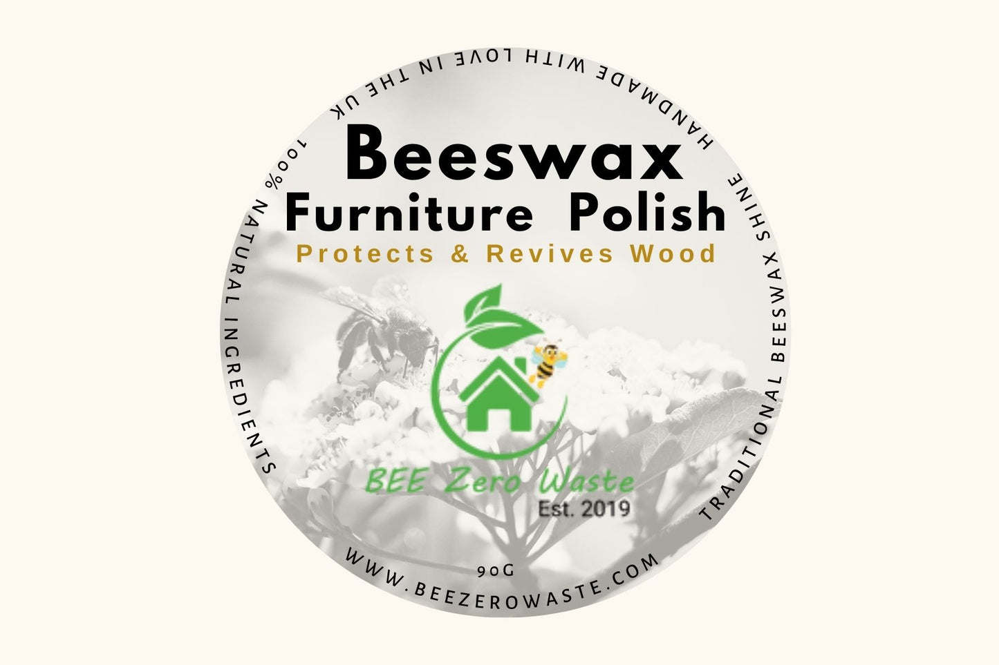 Natural Beeswax Furniture Polish - Food-Safe, Child-Safe & Eco-Friendly Wood Conditioner
