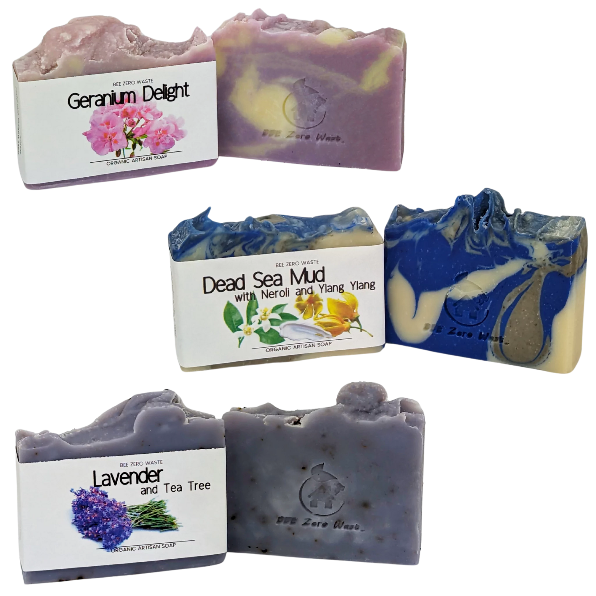 Assorted Natural Soap Set featuring Floral, Herbal, and Citrus Scents - Vegan and Eco-Friendly