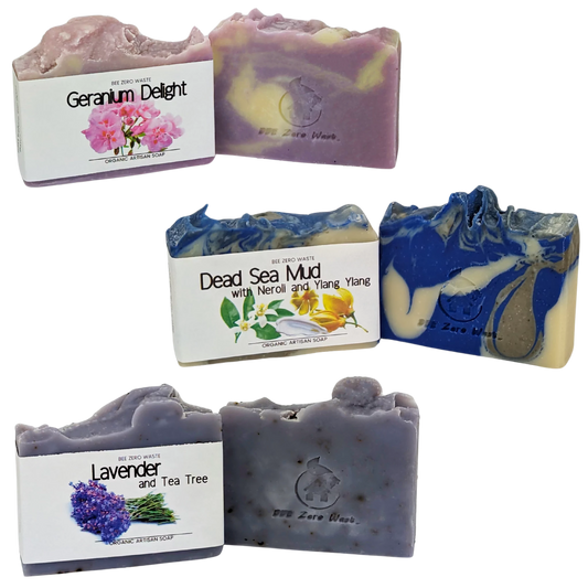 Assorted Natural Soap Set featuring Floral, Herbal, and Citrus Scents - Vegan and Eco-Friendly