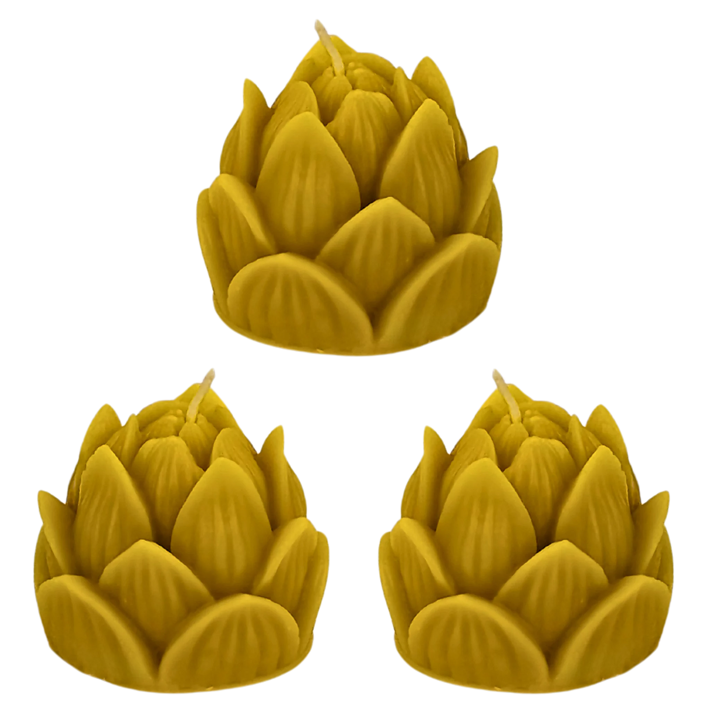 Handmade in the UK, this lotus beeswax candle combines beauty with environmental responsibility for your home
