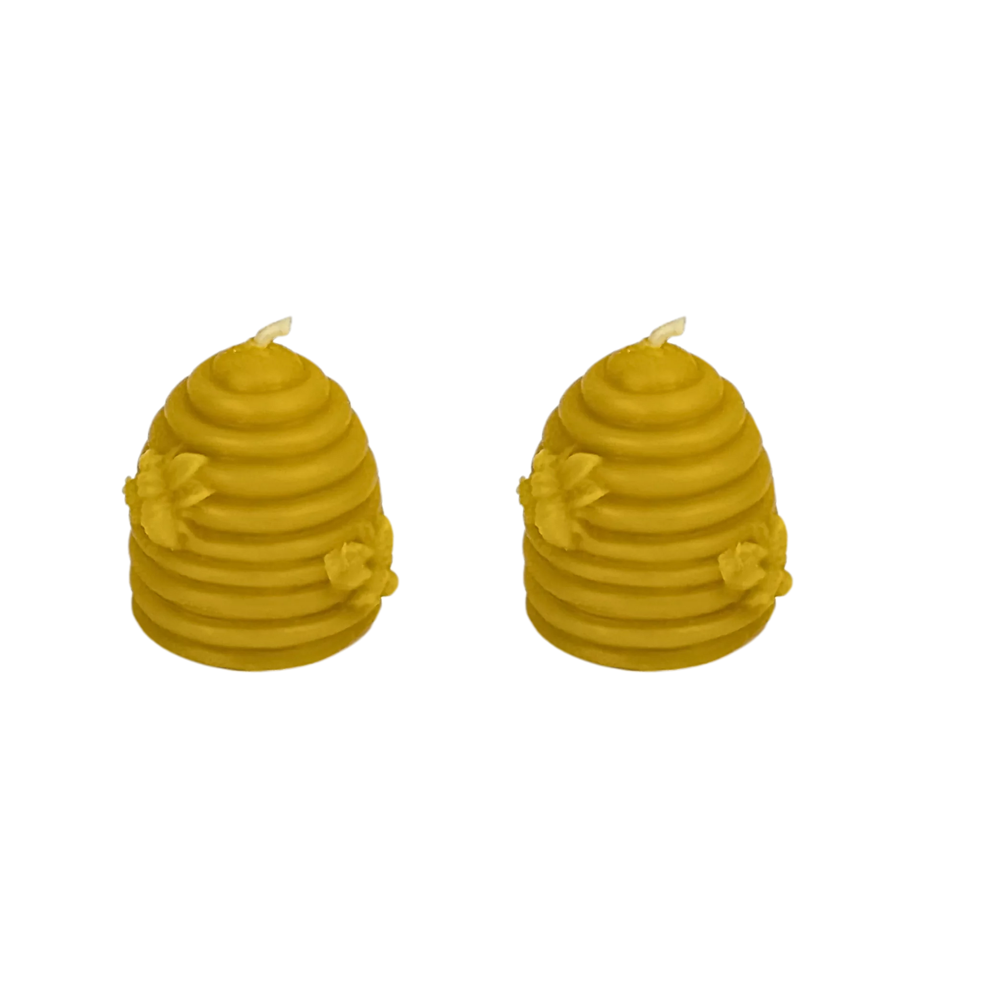 Sustainable beehive-shaped beeswax candle from the UK, providing a smokeless and dripless ambiance