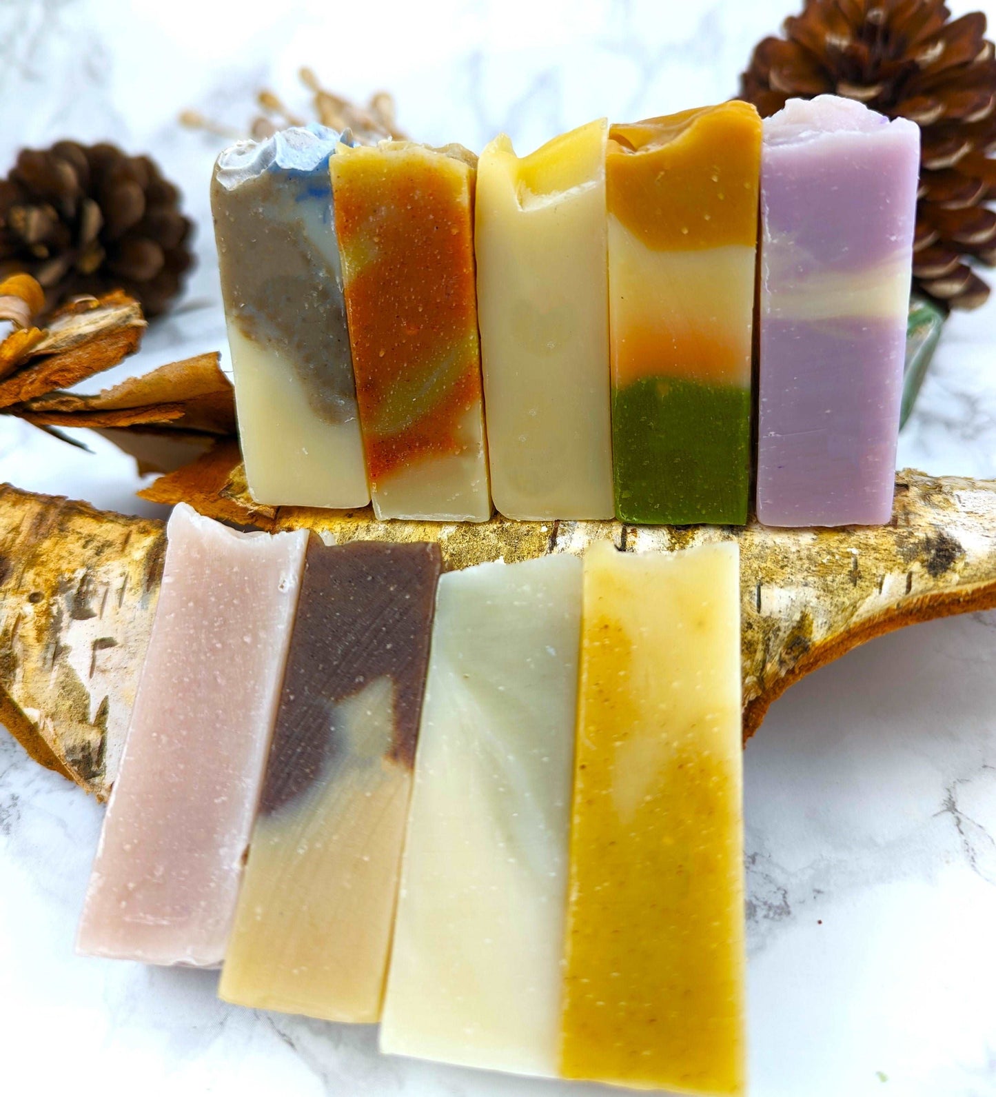 Organic Soap Sample Box - Set of 9 | Handmade, Vegan, Zero Waste | Letterbox Gift
