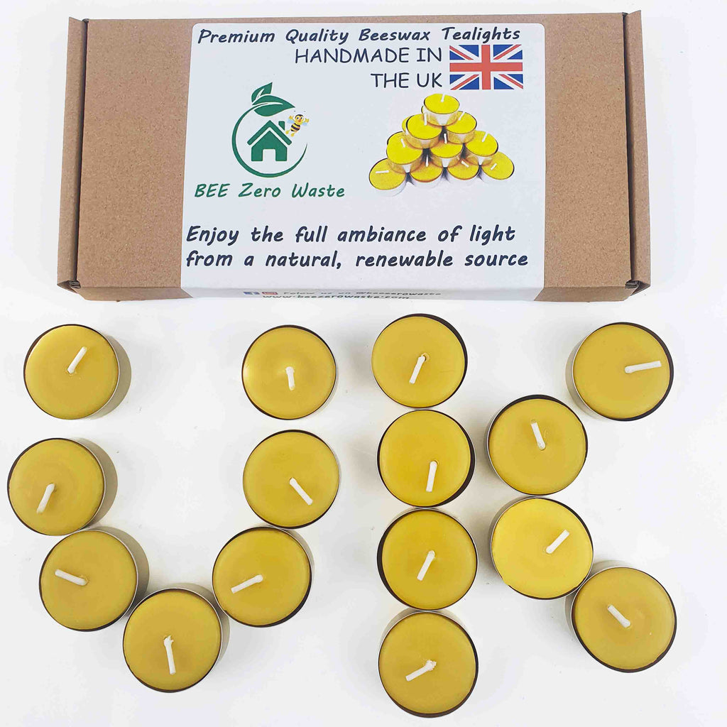 Wholesale PURE Beeswax tealights, Hand poured, natural tea candles