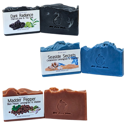 All Natural Vegan Soap Bars - Pack of 3