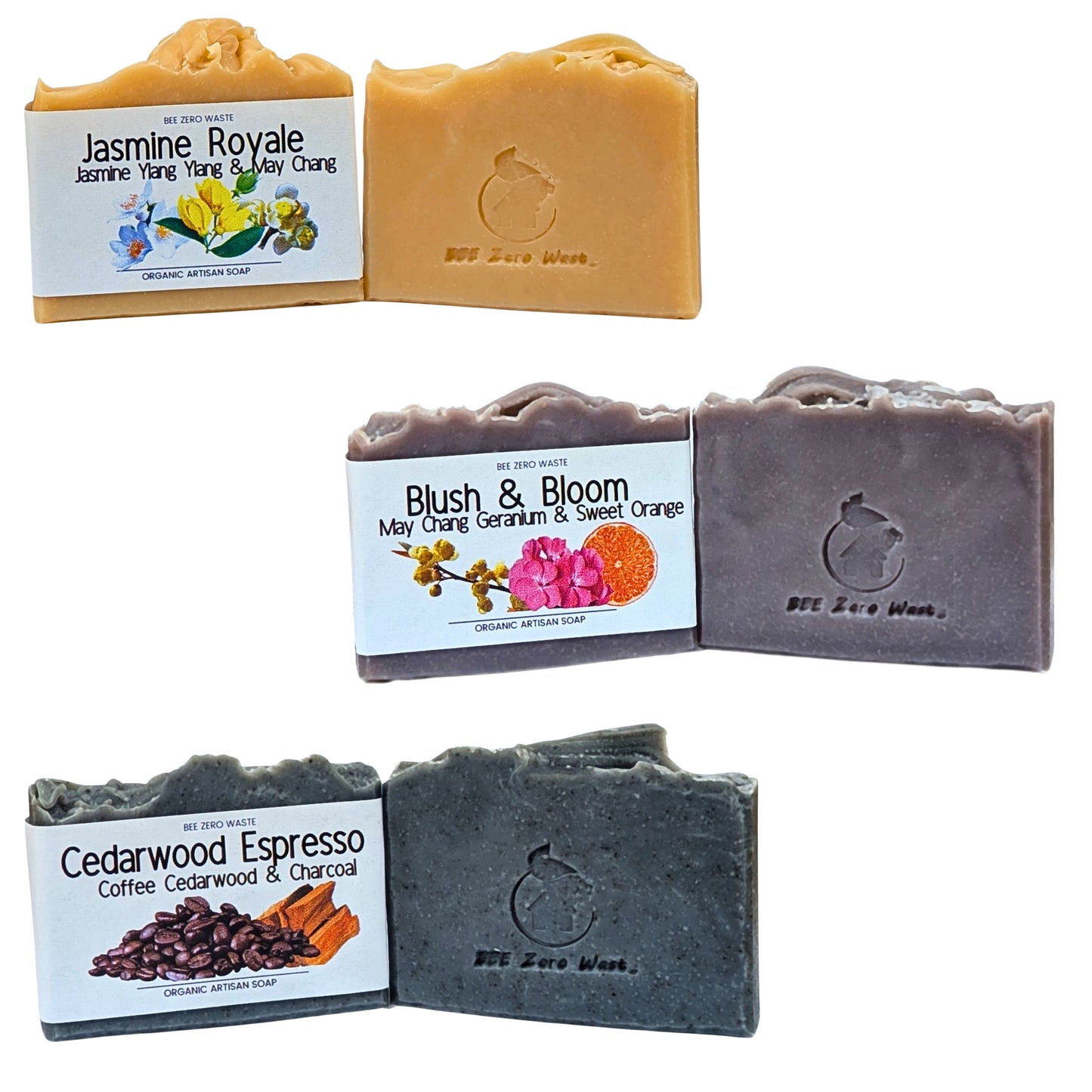 All Natural Vegan Soap Bars - Pack of 3