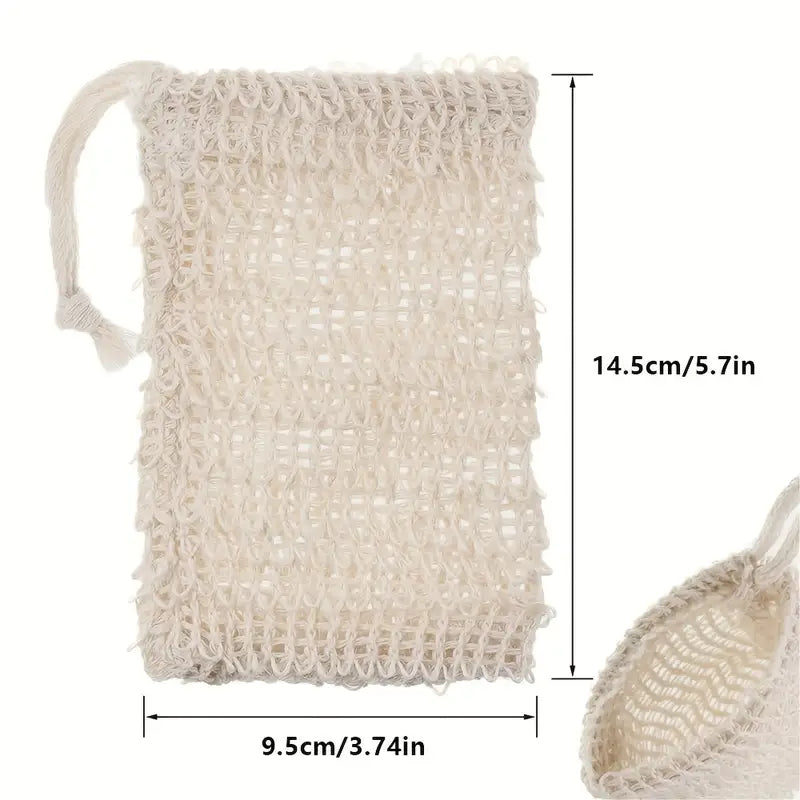 Eco-friendly natural cotton soap saver bag for handmade soap bars 