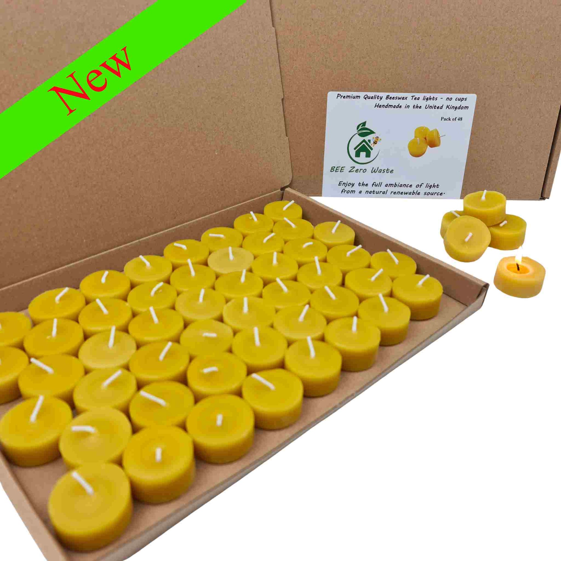 Beeswax Tealight Candles - Natural and Eco-Friendly Ambiance
