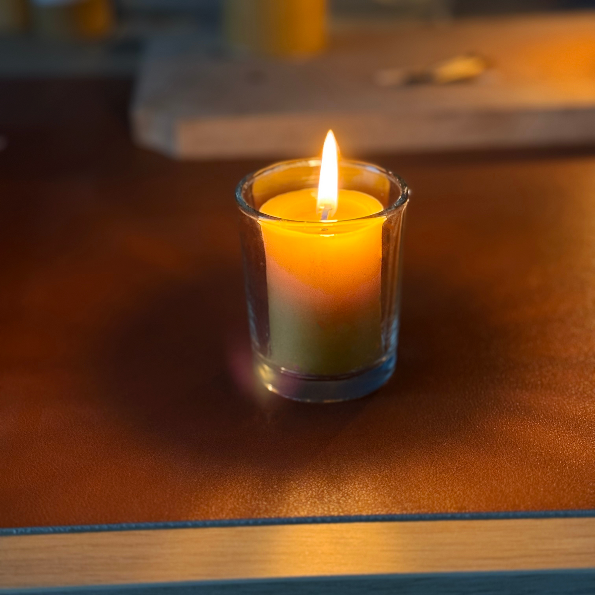 Pure Beeswax Votive Candles - 10-Pack Natural Unscented Ivory Candles