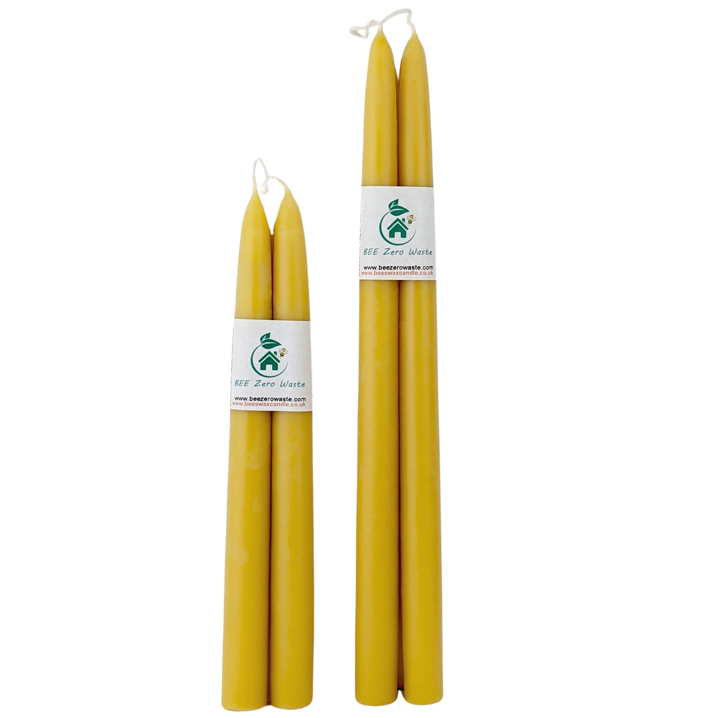 Wholesale Hand-Dipped Beeswax Taper Candles - Pair (2 Candles)