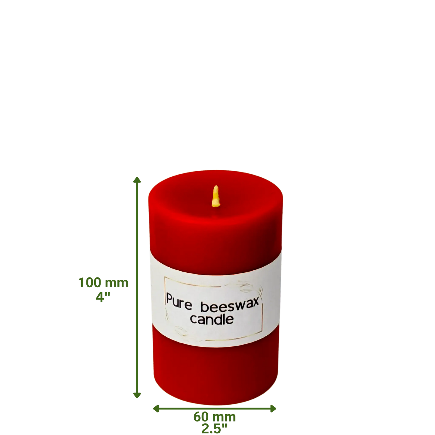 Scented red pillar candles enhance room decor with subtle aroma and sophisticated look.