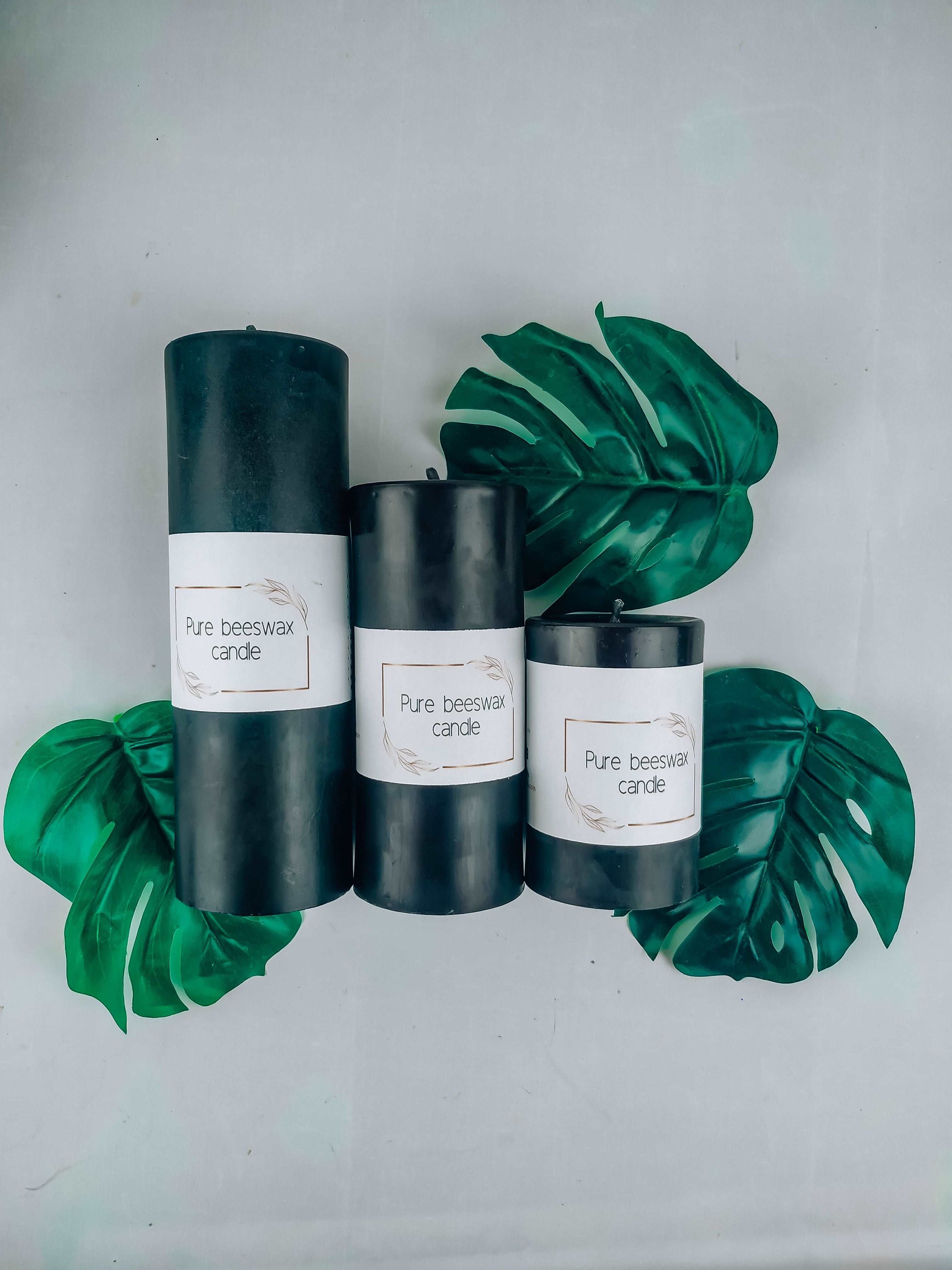 black pillar, black candle, rituals candle, black design, black luxury home, home decour, pure beeswax candles, black magic, long time burning candles, dripless candles, handmade, home inspo