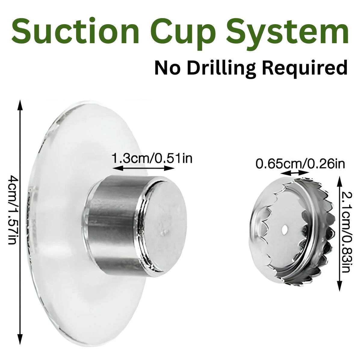 A visual demonstration showing the metal toothed crown pressed firmly into the back of a natural soap bar, ready to easily attach to the magnetic suction cup base.