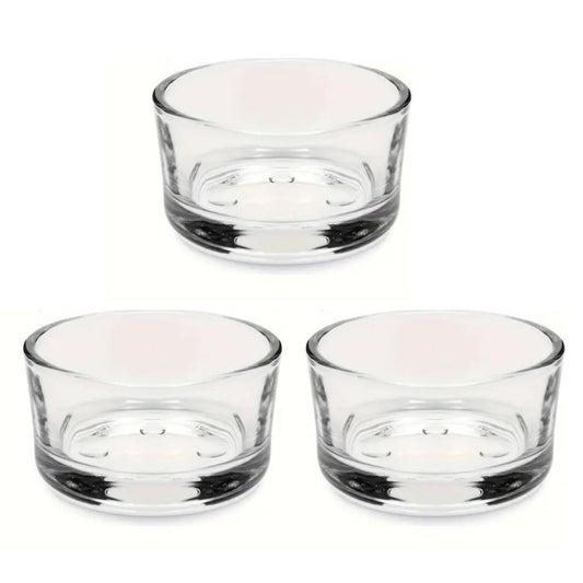 Clear glass tealight holder for home decoration and table lighting