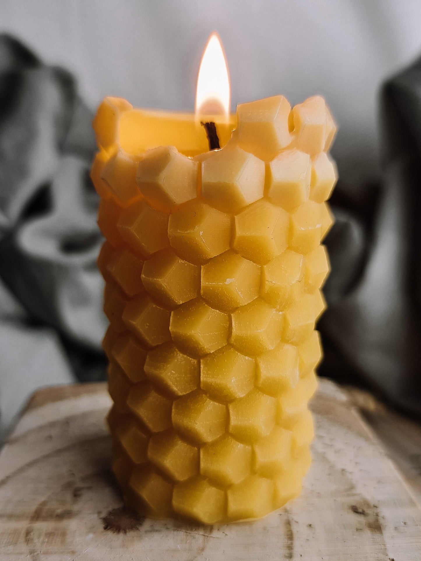 Honeycomb Solid Pure Beeswax Candle, Honey Bee, bee hive candles, Decorative Candles, autumn decor