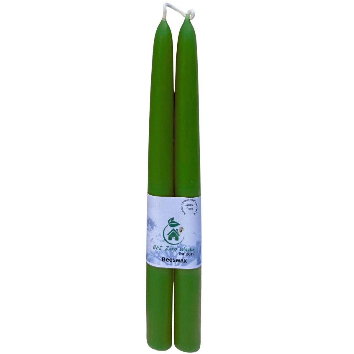 black green candles, extra long and handcrafted from natural beeswax, non-toxic and slow-burning, ideal for gothic decor, dark aesthetic settings, witchy vibes, and occult-themed events