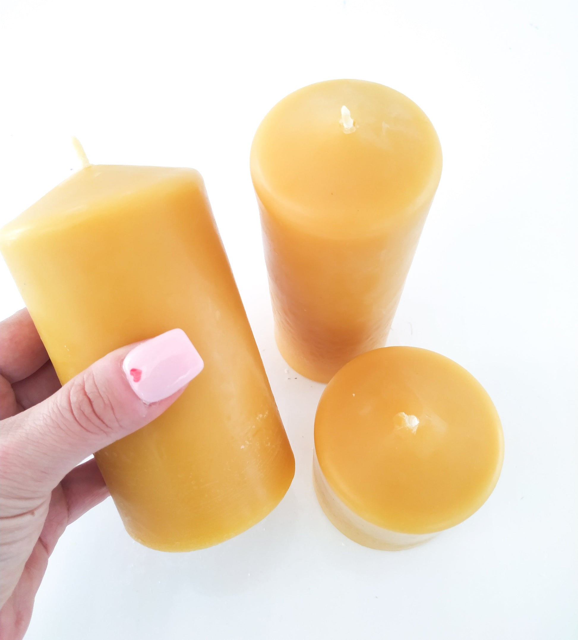 Pure Beeswax church candles, Pure beeswax, Various sizes - Choose your church candle size - BEE Zero Waste