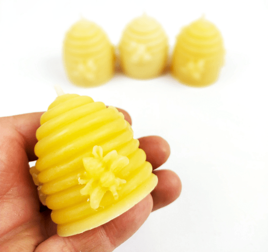 BEESWAX CANDLE , Beehive shape , bee candles, natural bees products, bees wax votive, dinner candle, tealights