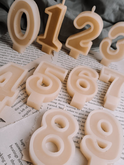 beeswax number candle, bees wax cake candles, pure beewax candle, birthday taper, tealights