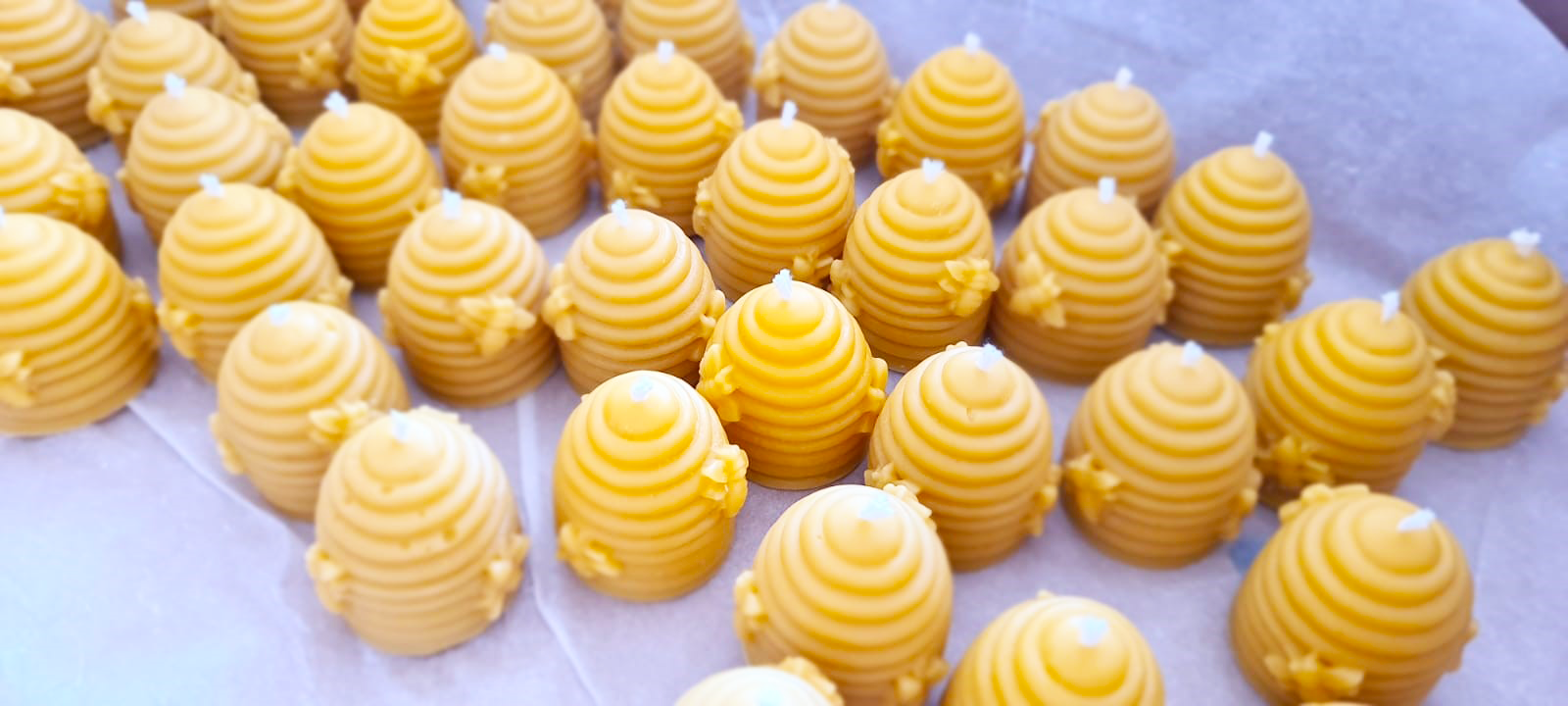 BEESWAX CANDLE , Beehive shape , bee candles, natural bees products, bees wax votive, dinner candle, tealights