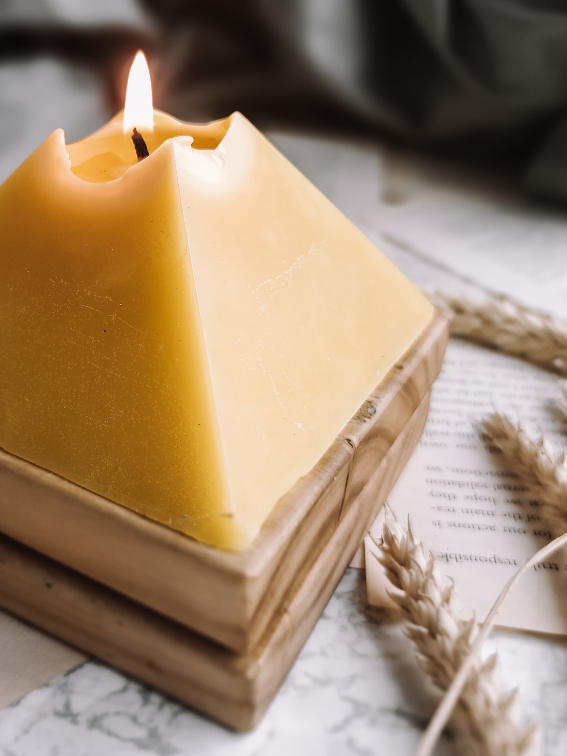PYRAMID Candle, Pure beeswax candle, Egyptian style Candles, Zodiac candle, luxury home décor,