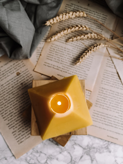 PYRAMID Candle, Pure beeswax candle, Egyptian style Candles, Zodiac candle, luxury home décor,